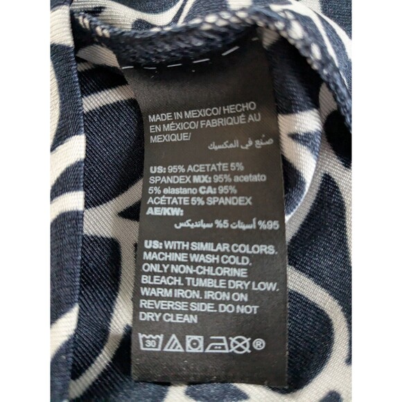 Chico's Travelers Top Womens S (Ch 0) Floral Bell Sleeve VNeck Liquid Knit Tunic - Picture 9 of 11